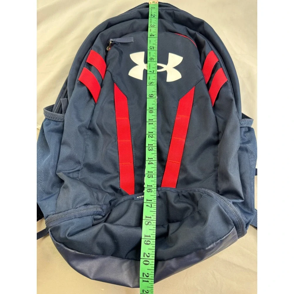 Under Armour Scrimmage 2.0 Backpack Navy Red UA Storm Laptop Bag 1361176